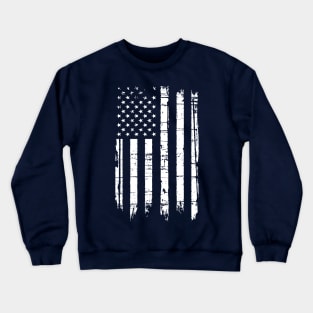 USA FLAG DISTRESSED GRUNGE Crewneck Sweatshirt